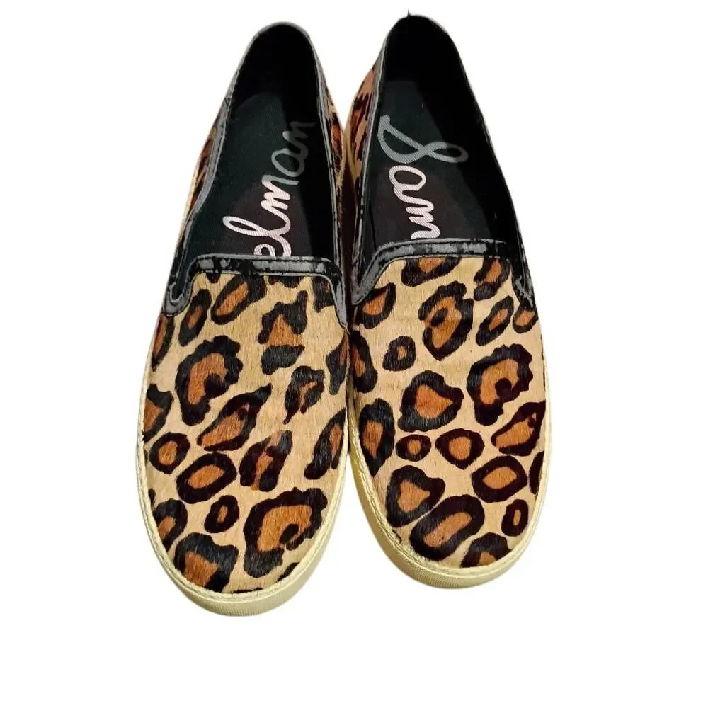 Sam Edelman Khloe Leopard Slip On Loafers size 7.5 Women's